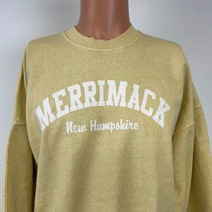 EMI Merrimack New Hampshire Crewneck Sweatshirt Yellow Size M
